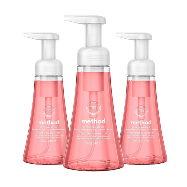 3-Pack 10oz. Method Biodegradable Foaming Hand Soap (Pink Grapefruit)