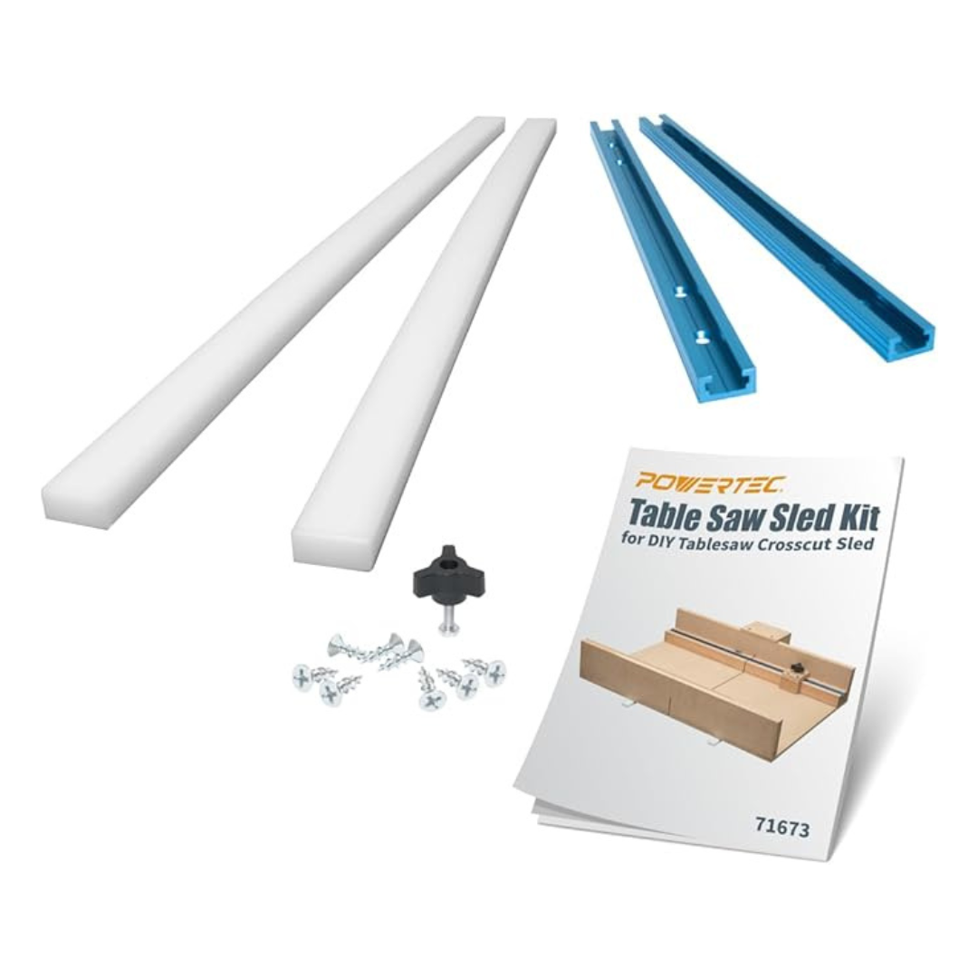 POWERTEC Table Saw Sled Kit w/ 12" T Track (71673)