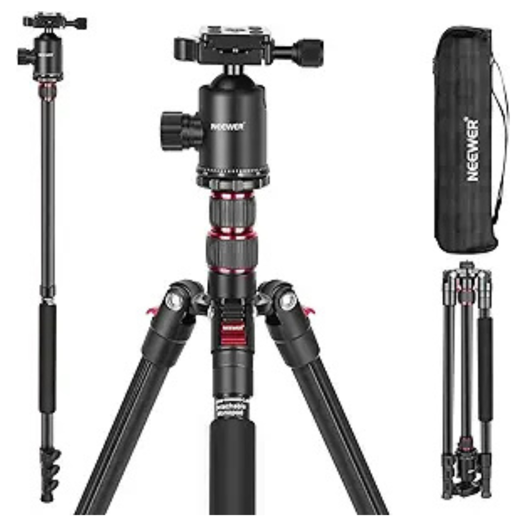 NEEWER 77" Aluminum Compact Travel Camera Tripod & Monopod