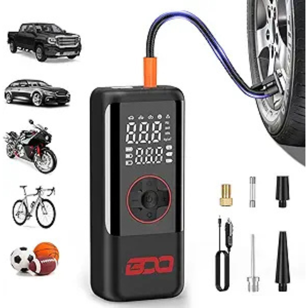 BDO 160 PSI Portable Tire Inflator Air Compressor with Auto Shutoff