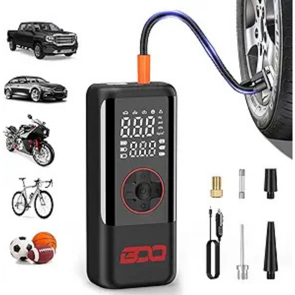 BDO 160 PSI Portable Tire Inflator Air Compressor with Auto Shutoff