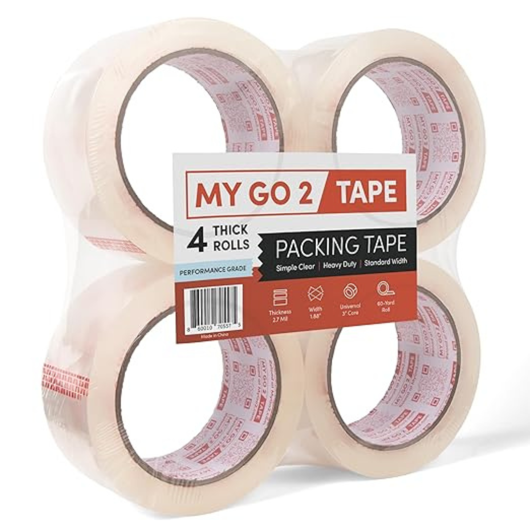 4-Pack My Go 2 Heavy Duty Packing Tape