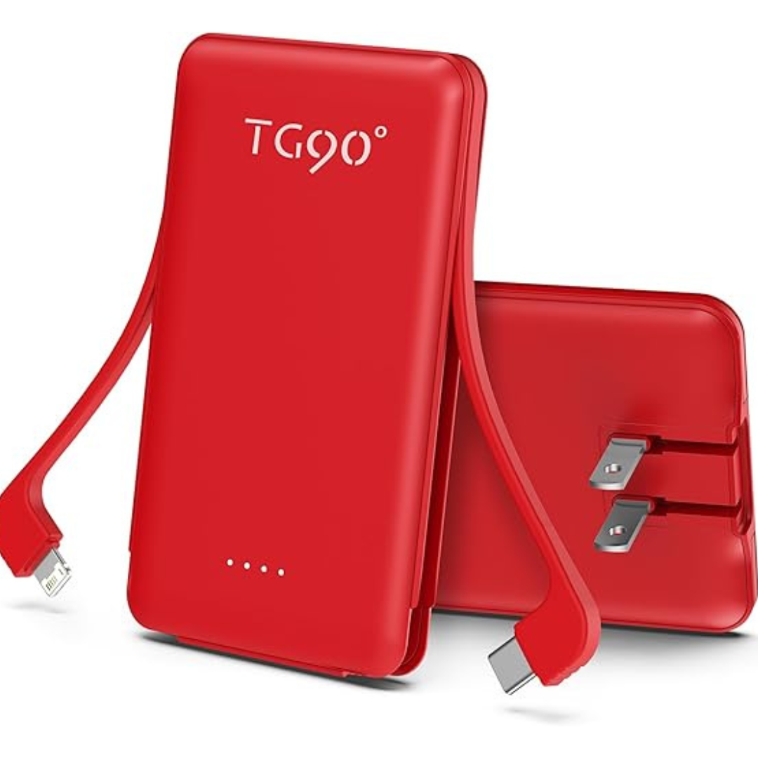 TG90 4-in-1 Portable Charger 5000mAh Ultra Slim Power Bank