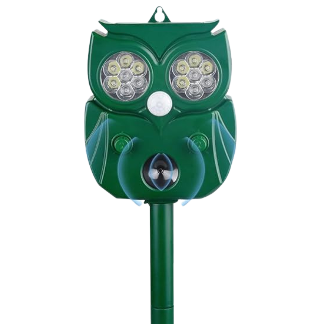 Solar Powered Ultrasonic Animal Repellent with Motion Sensor
