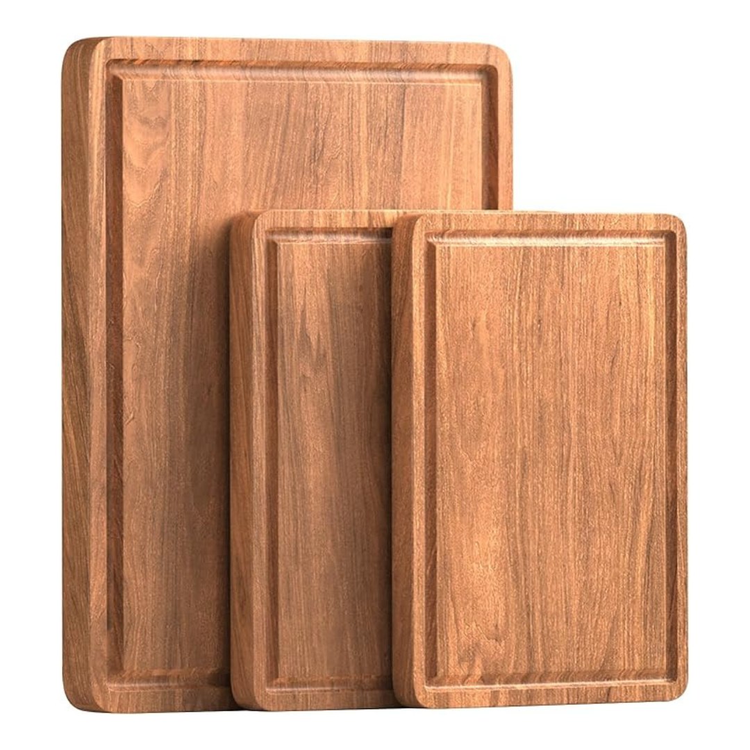 Set of 3 Acacia Kitchen Large Wood Cutting Board