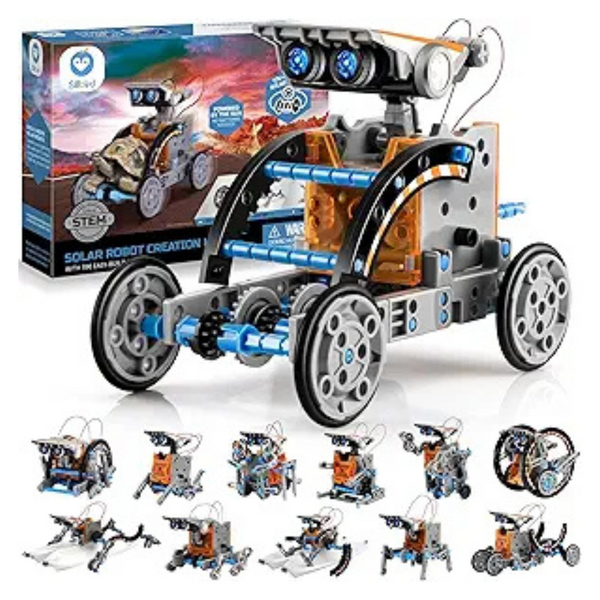 190-Piece Sillbird 12-in-1 Solar Robot Building Kit STEM Educational Toy