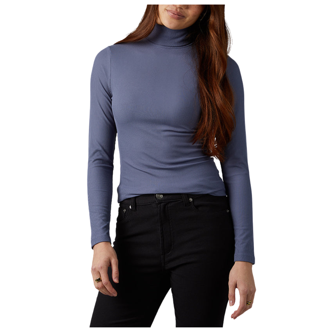 32 Degrees Women's Soft Rib Turtleneck T-Shirt