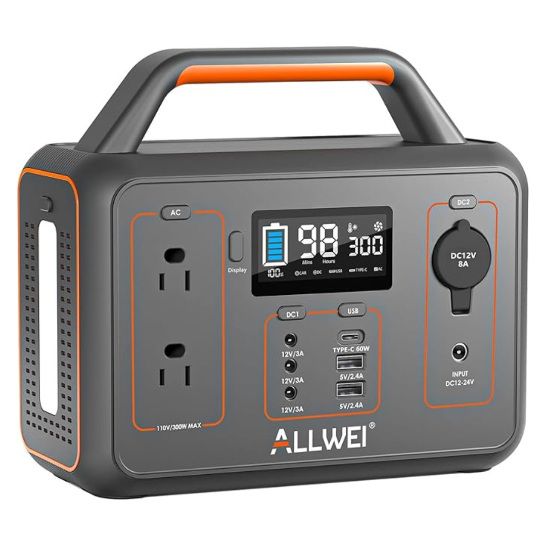 Allwei 280Wh Portable Power Station With 300W (Peak 600W)