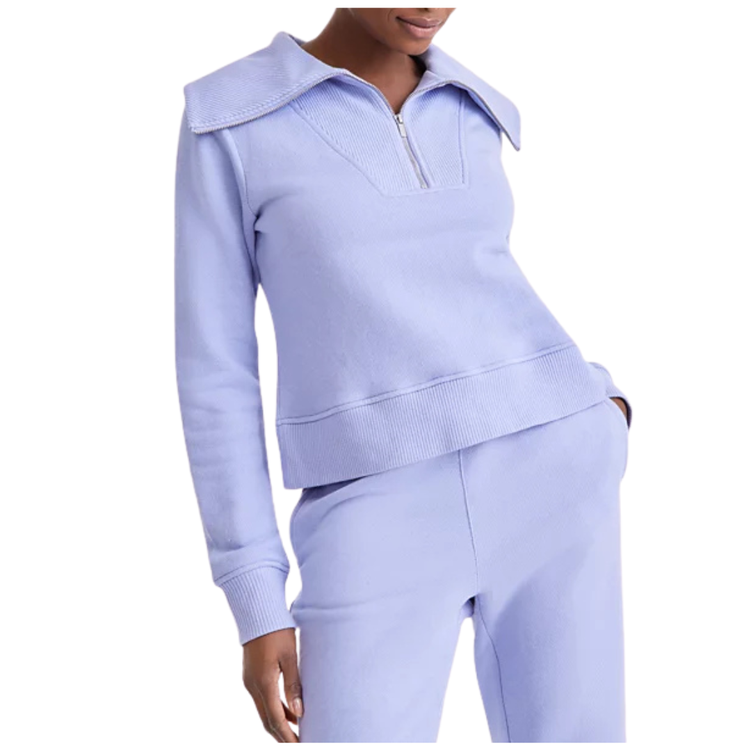 ID Ideology Women's Shawl-Collar Quarter-Zip Knit Top