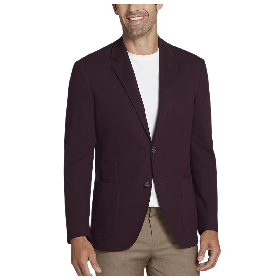 Jos. A. Bank Tailored Fit Pique Regular Knit Jacket