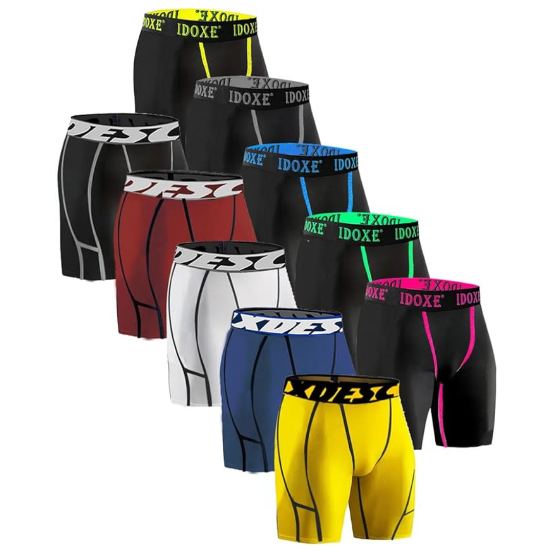 10-Pack Men's Comfy Breathable Boxer Briefs