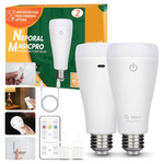 2-Pack Neporal MagixPro Rechargeable Light Bulbs With Remote