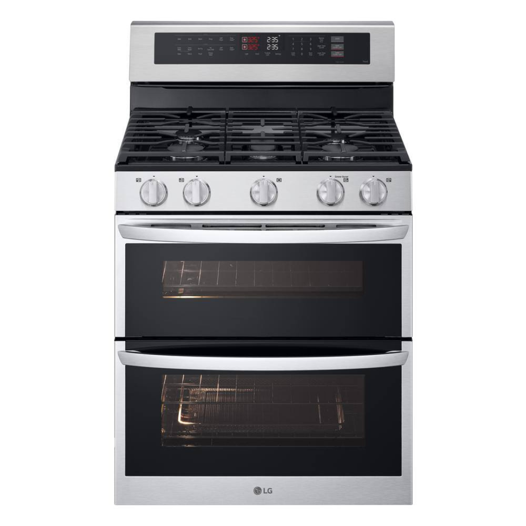 LG 30" Smart Wi-Fi Freestanding Double Oven Gas Range (Stainless Steel)