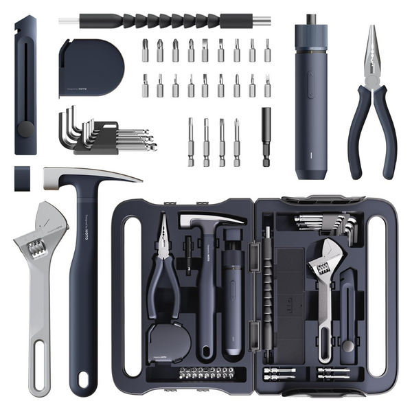 40-Piece Household Essentials Tool Set With Smart Electric Screwdriver