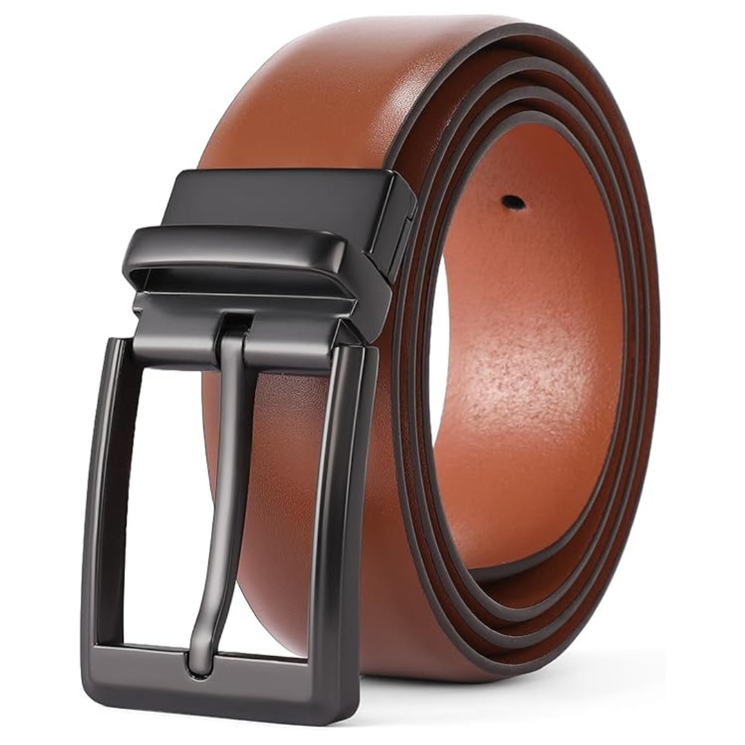 Falan Mule Men's Leather Dress Belt With Prong Buckle