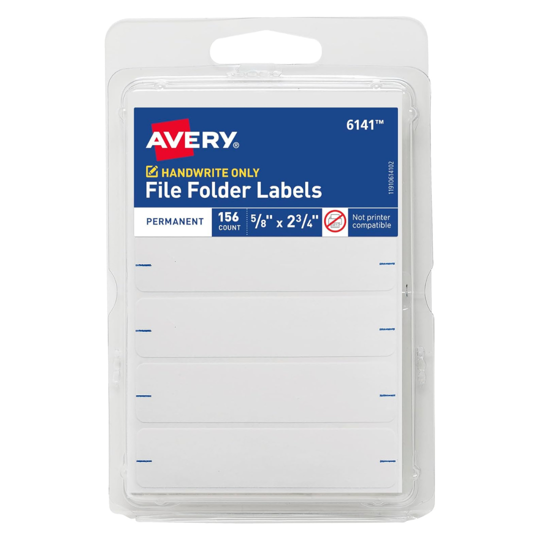 156-Count Avery Non-Printable File Folder Labels