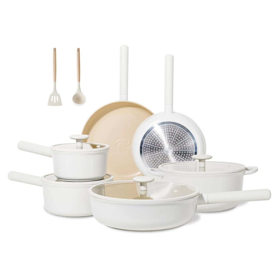 17-Piece Jeetee Non-Stick Ceramic Cookware Set