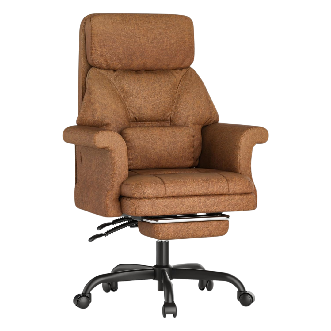 C39 Cross Legged Office Chair With Footrest & Convertible Armrests