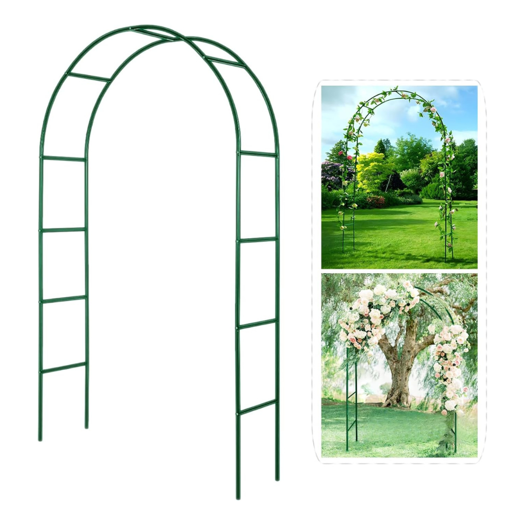 4.6ft W x7.9ft H Assemble Freely Lightweight Metal Pergola Arbor (3 Colors)