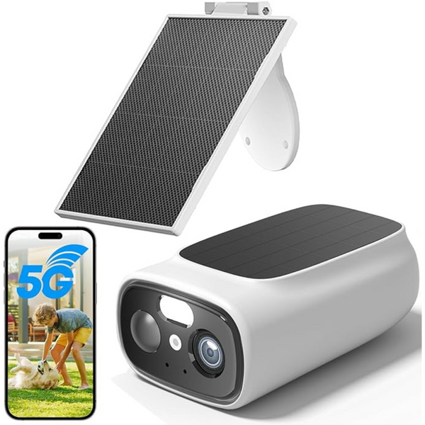 2K Solar Wireless Outdoor Security Camera with Night Vision