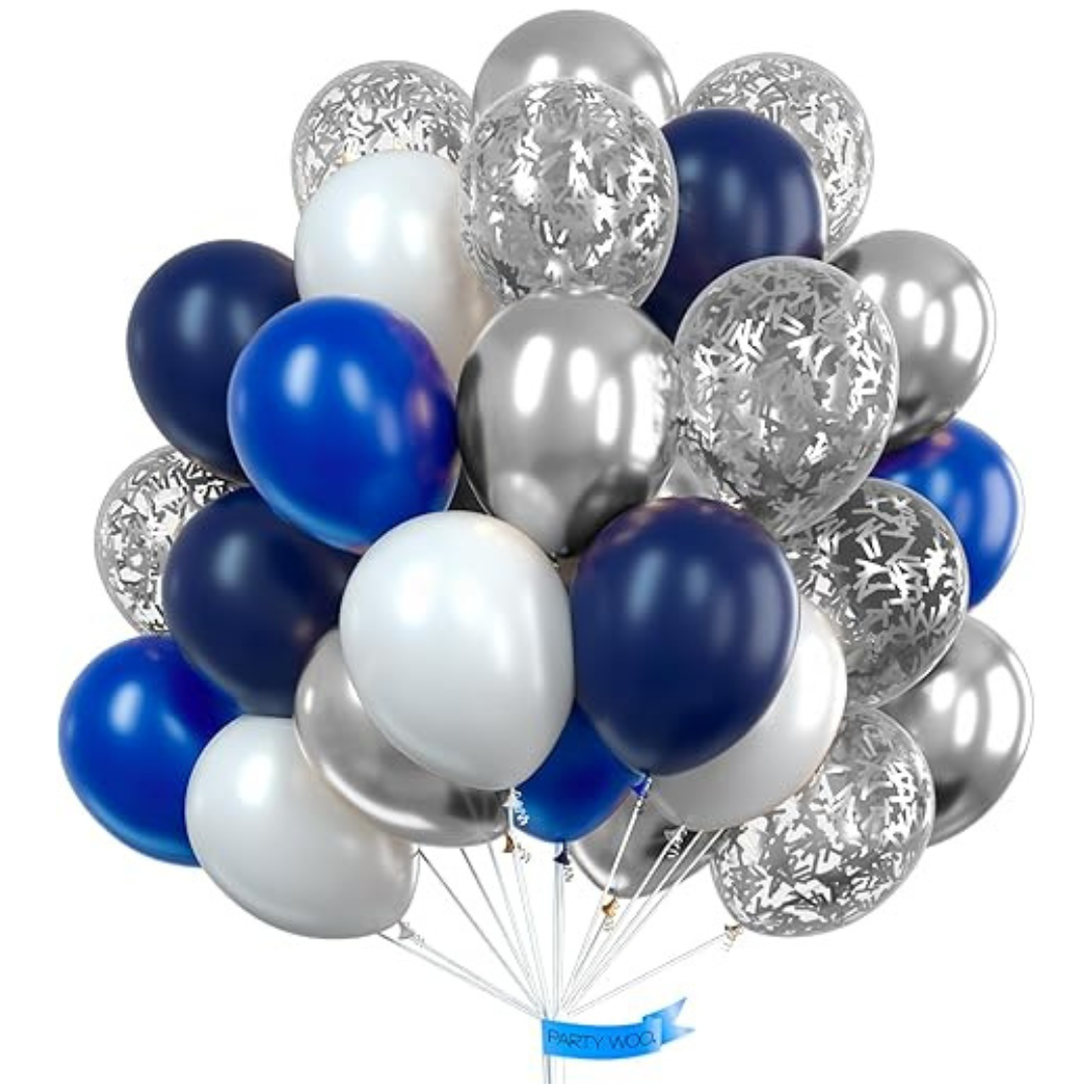 100-Piece PartyWoo Confetti Helium Balloons