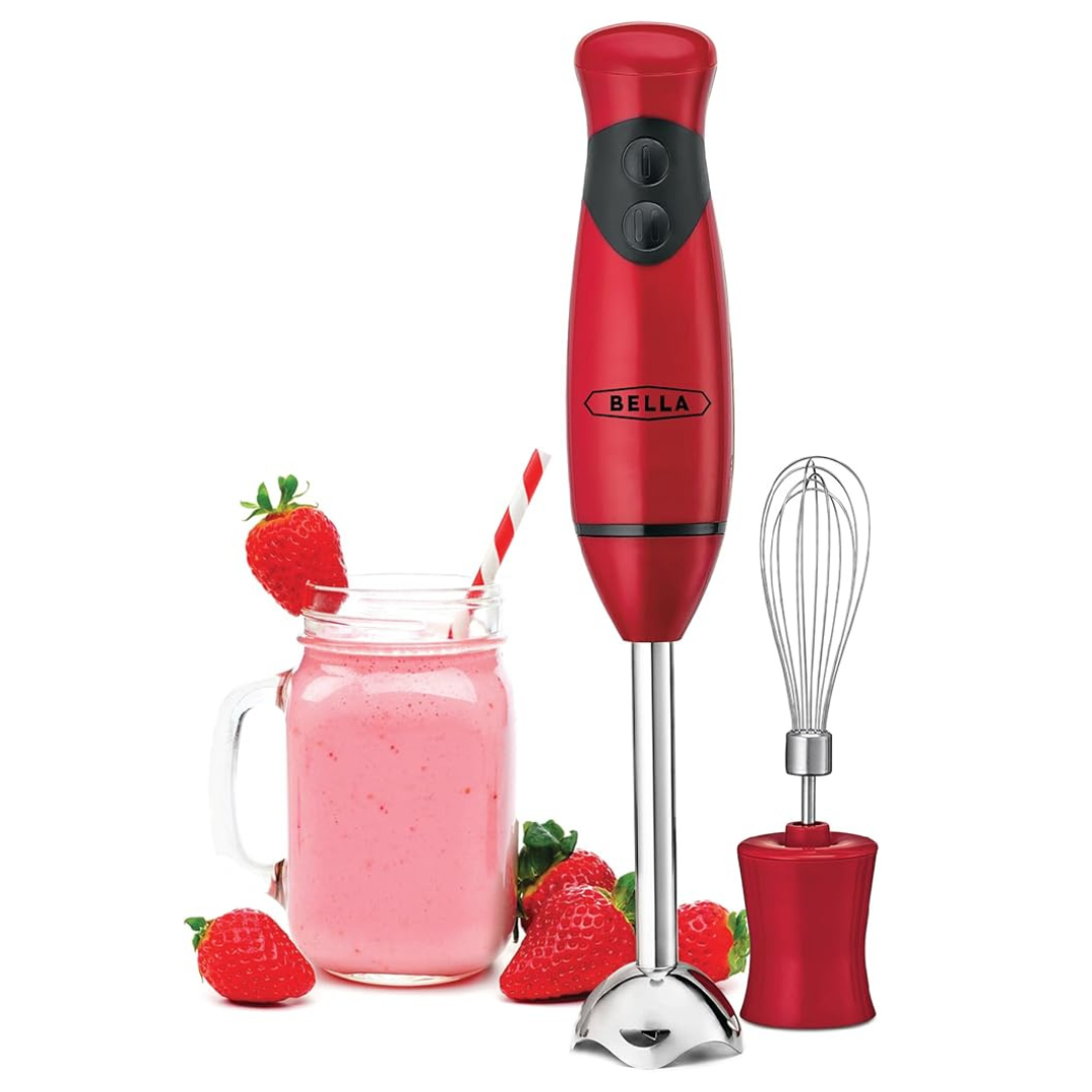 Bella Immersion BPA-Free Hand Blender with Whisk Attachment