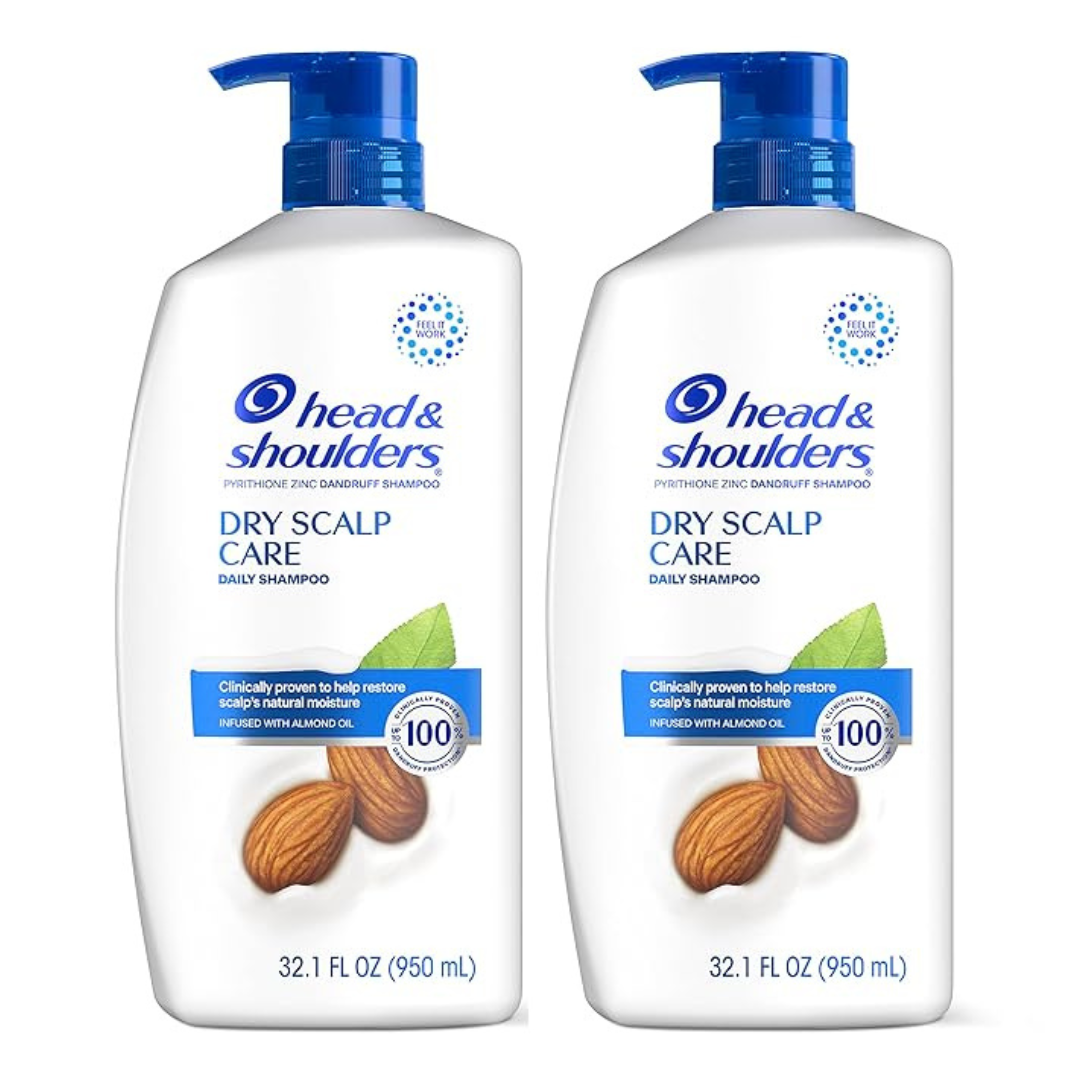 Head & Shoulders Shampoo, Dry Scalp Care With Almond Oil (32.1 Fl Oz, Twin Pack)