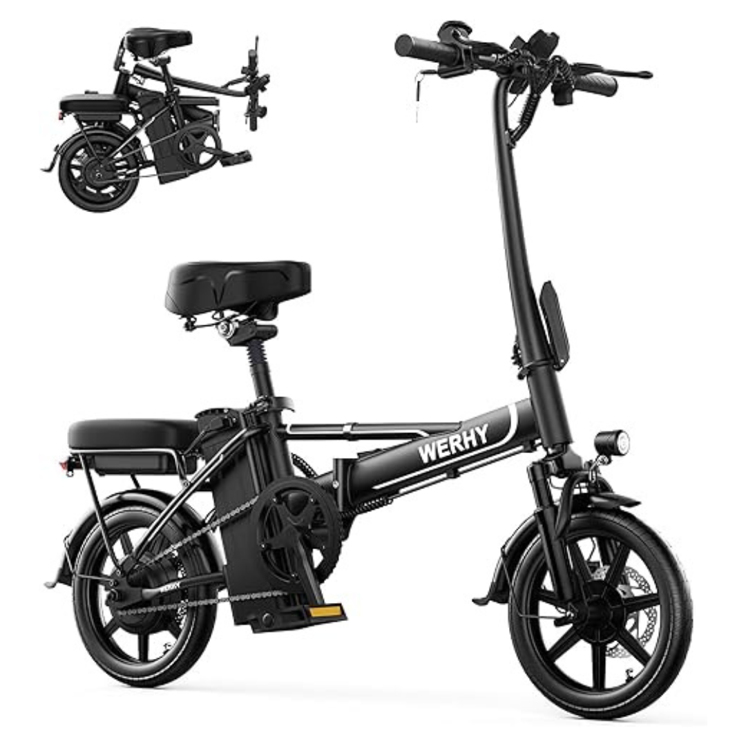Werhy 14" 500W Motor 22 MPH Max Speed Folding Ebike