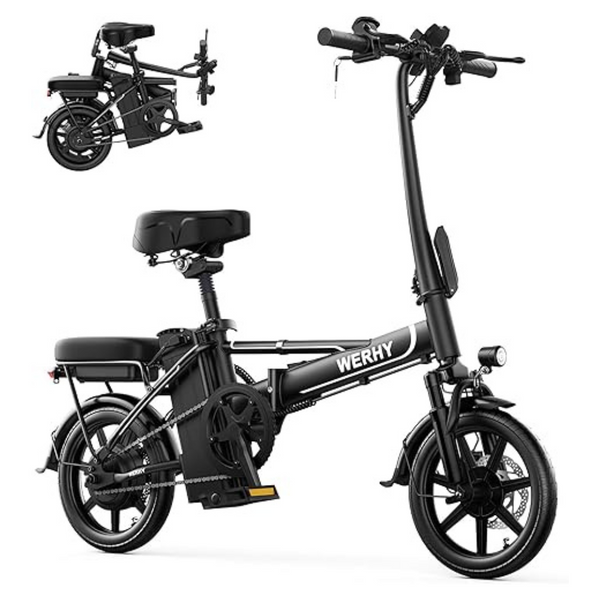 Werhy 14" 500W Motor 22 MPH Max Speed Folding Ebike