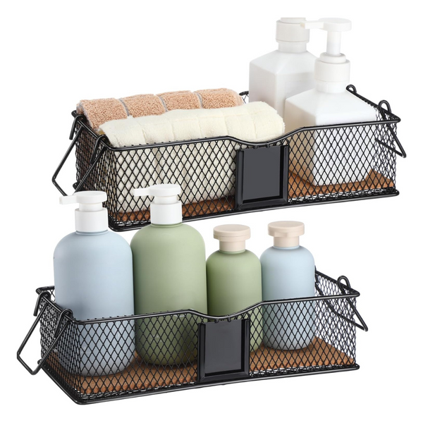 2-Pack Reallnaive Metal Mesh Basket with Handle