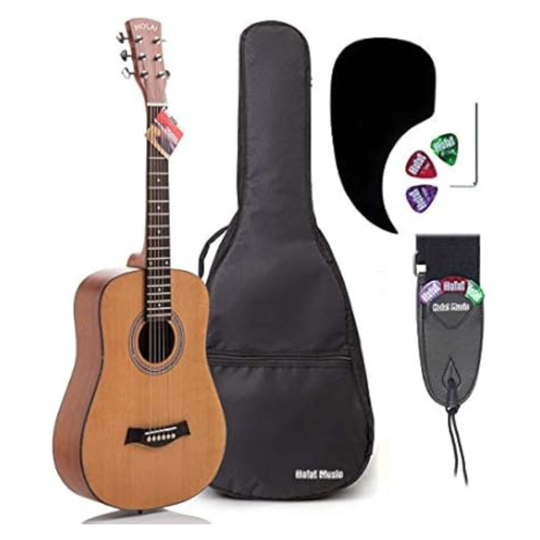 Hola! Music LEFT Handed 3/4 Size (36 Inch) Acoustic Guitar Bundle