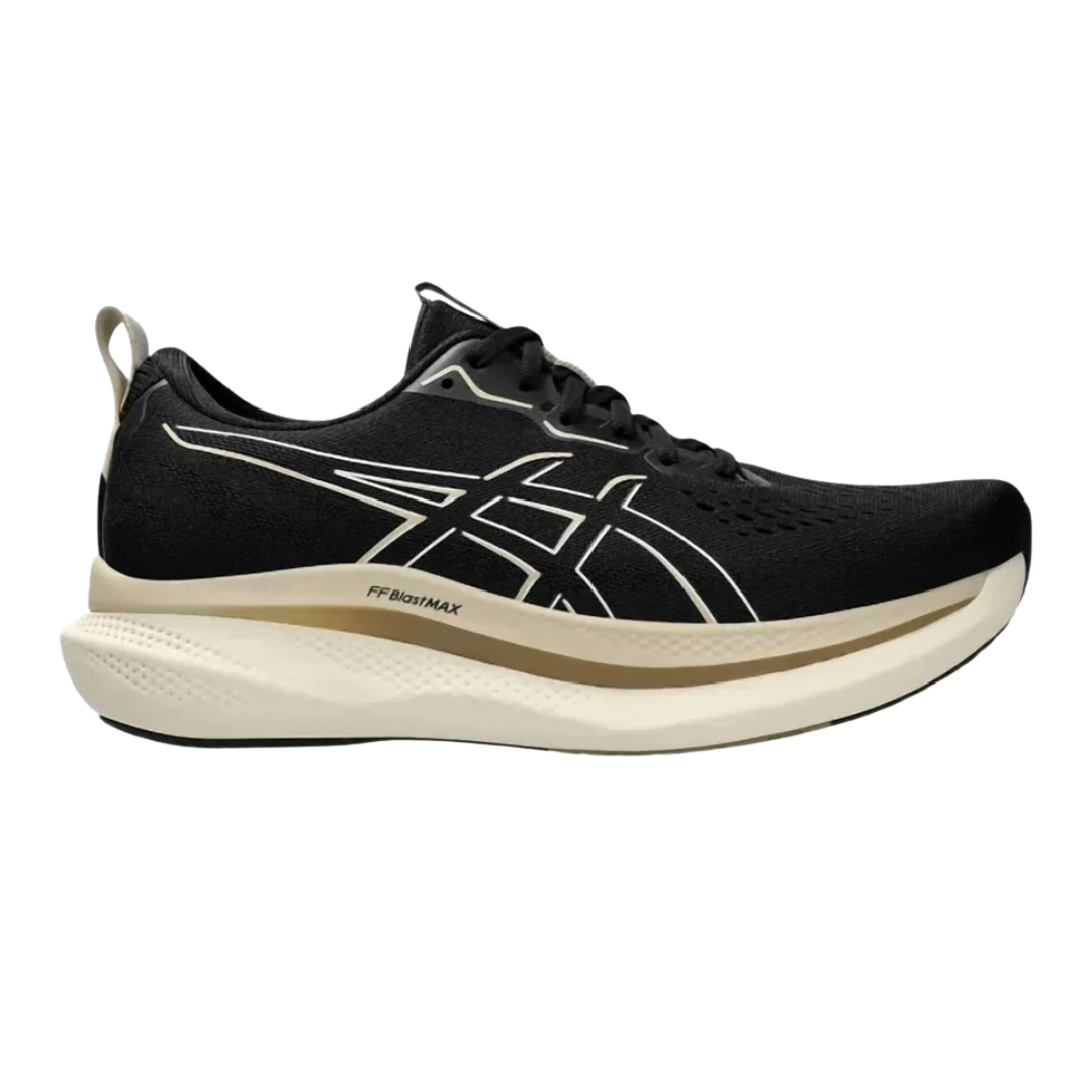 ASICS Men's GLIDERIDE MAX Running Shoes (Black/Oatmeal)