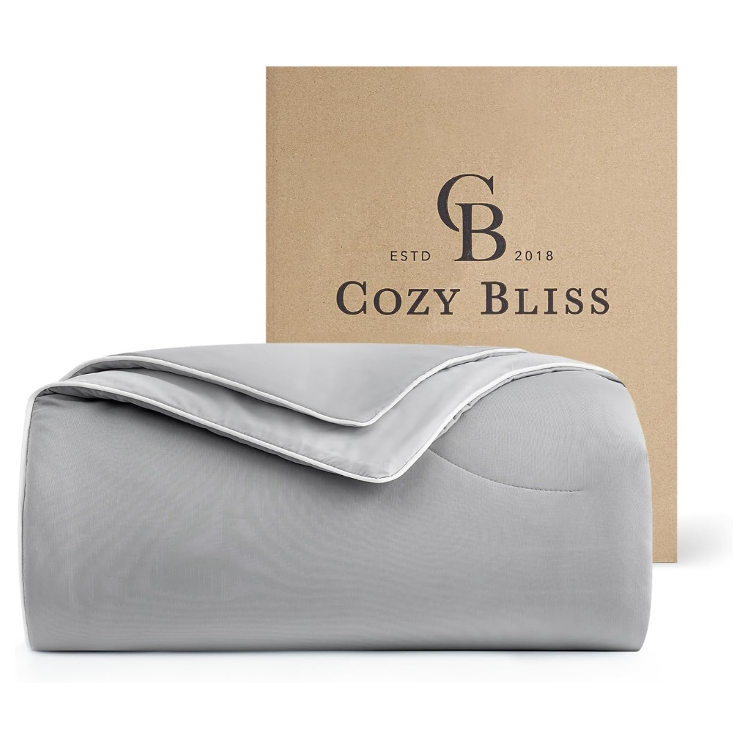 Cozy Bliss Dual-Sided Twin Size Ultra-Soft Cooling Comforter