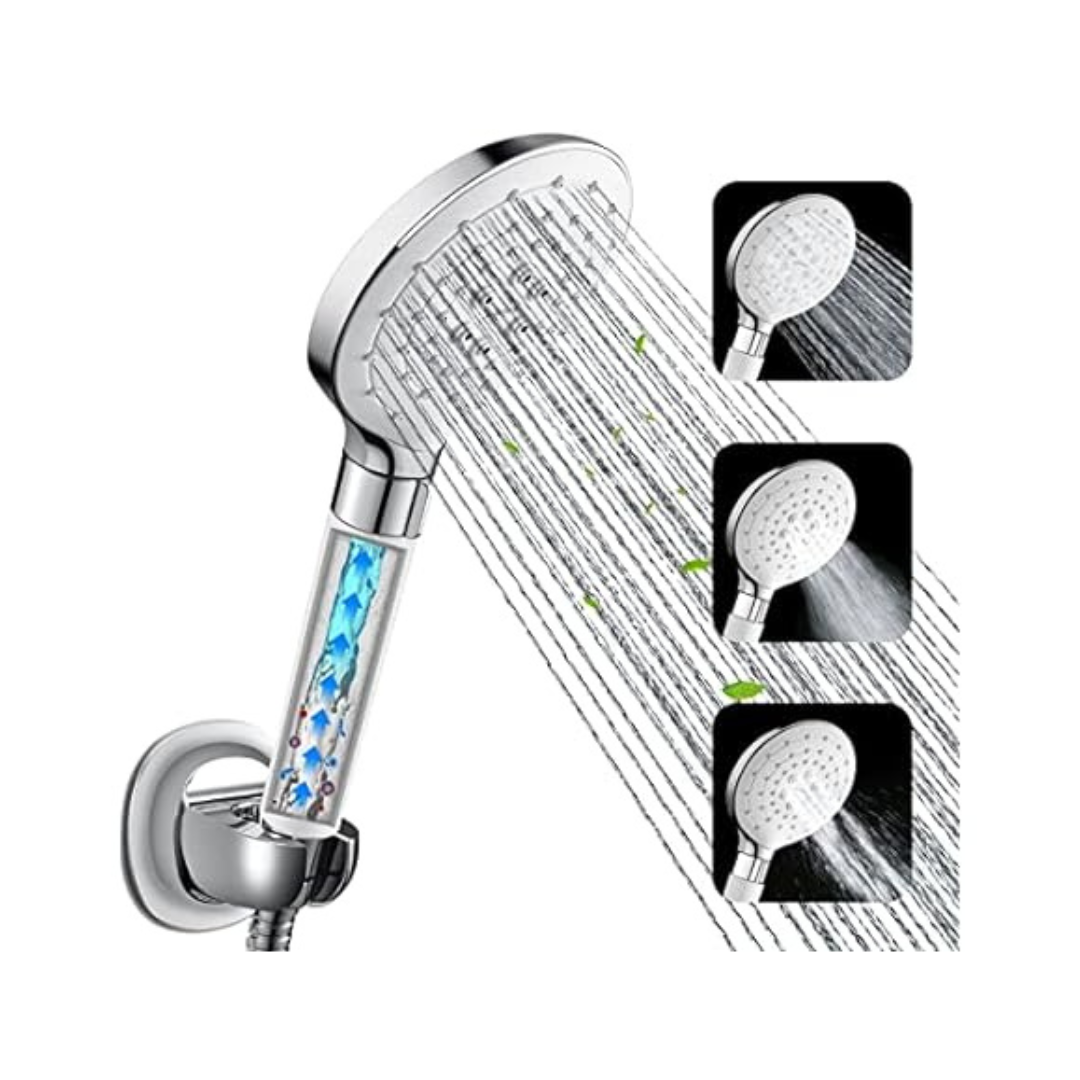 WaterSong Self-Cleaning Anti-Clog 78" Hose Shower Head