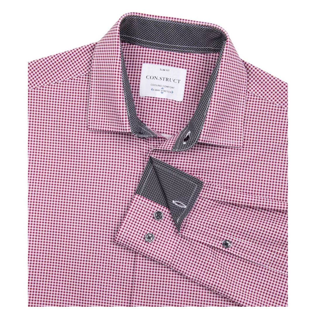 ConStruct Men's Slim Fit Stretch Cooling Dress Shirt