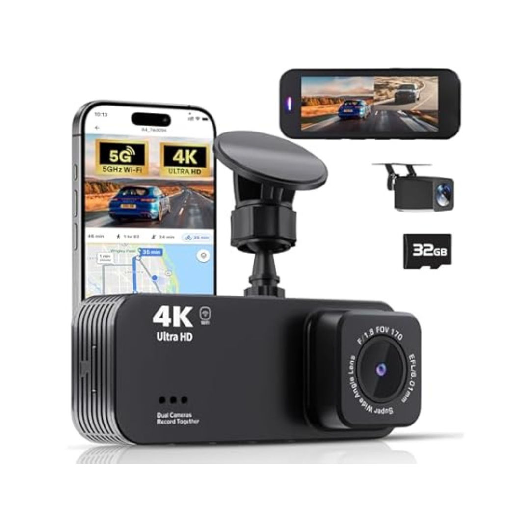 Lensuge 4K+1080P Front And Rear Dash Camera