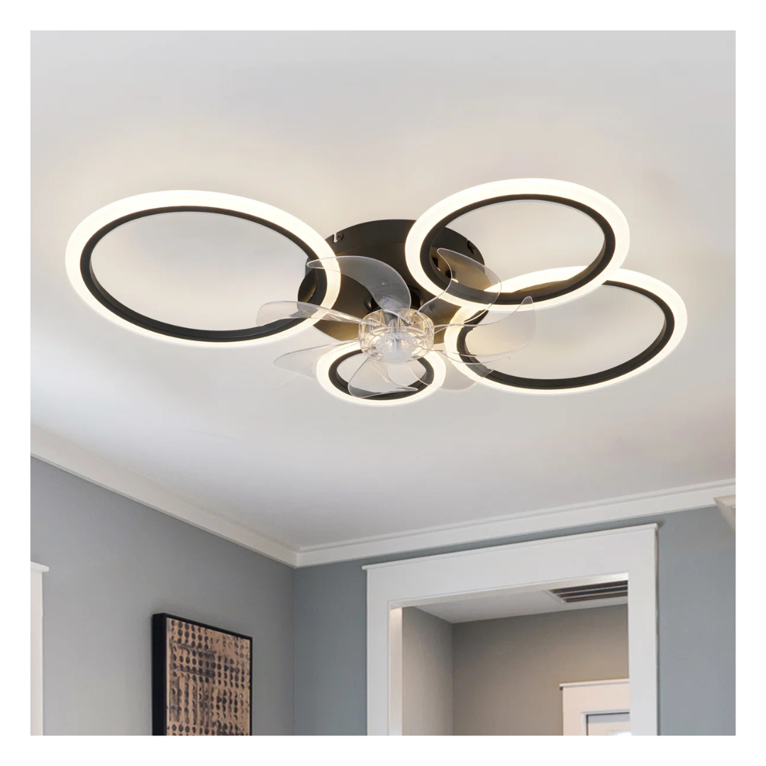 Wrought Studio Acea 31.3 7-Blade Dimmable LED Ceiling Fan