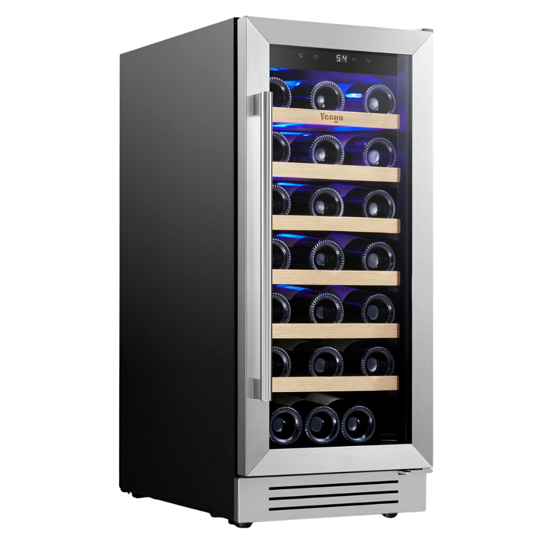 15" 33 Bottles 40-65 deg. Touch Control Wine Cooler Refrigerator