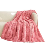 50"x60" Cozy Bliss Soft & Lightweight Faux Fur Throw Blanket (Hot Pink)