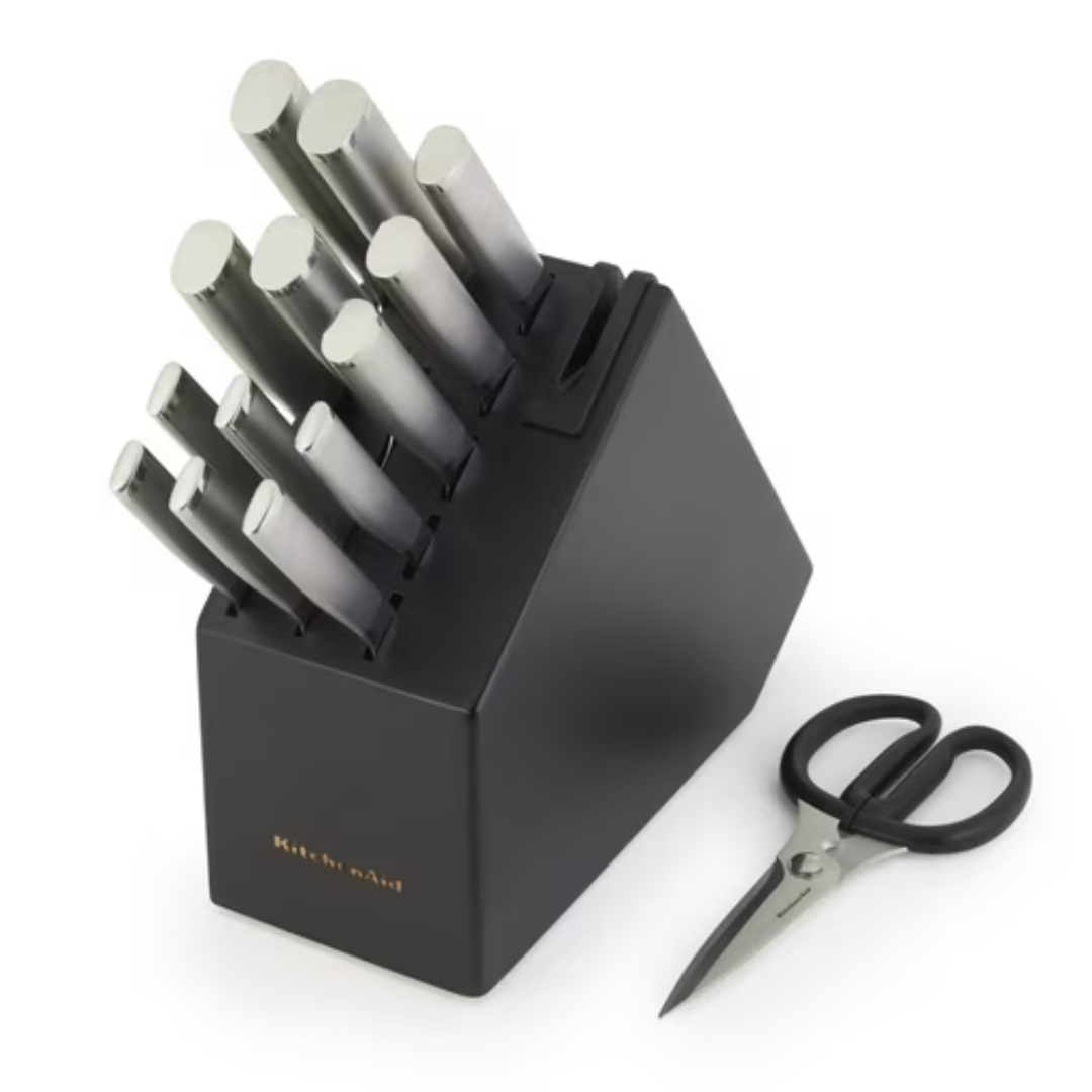 KitchenAid Gourmet 15-Piece Forged Stainless Steel Knife Set