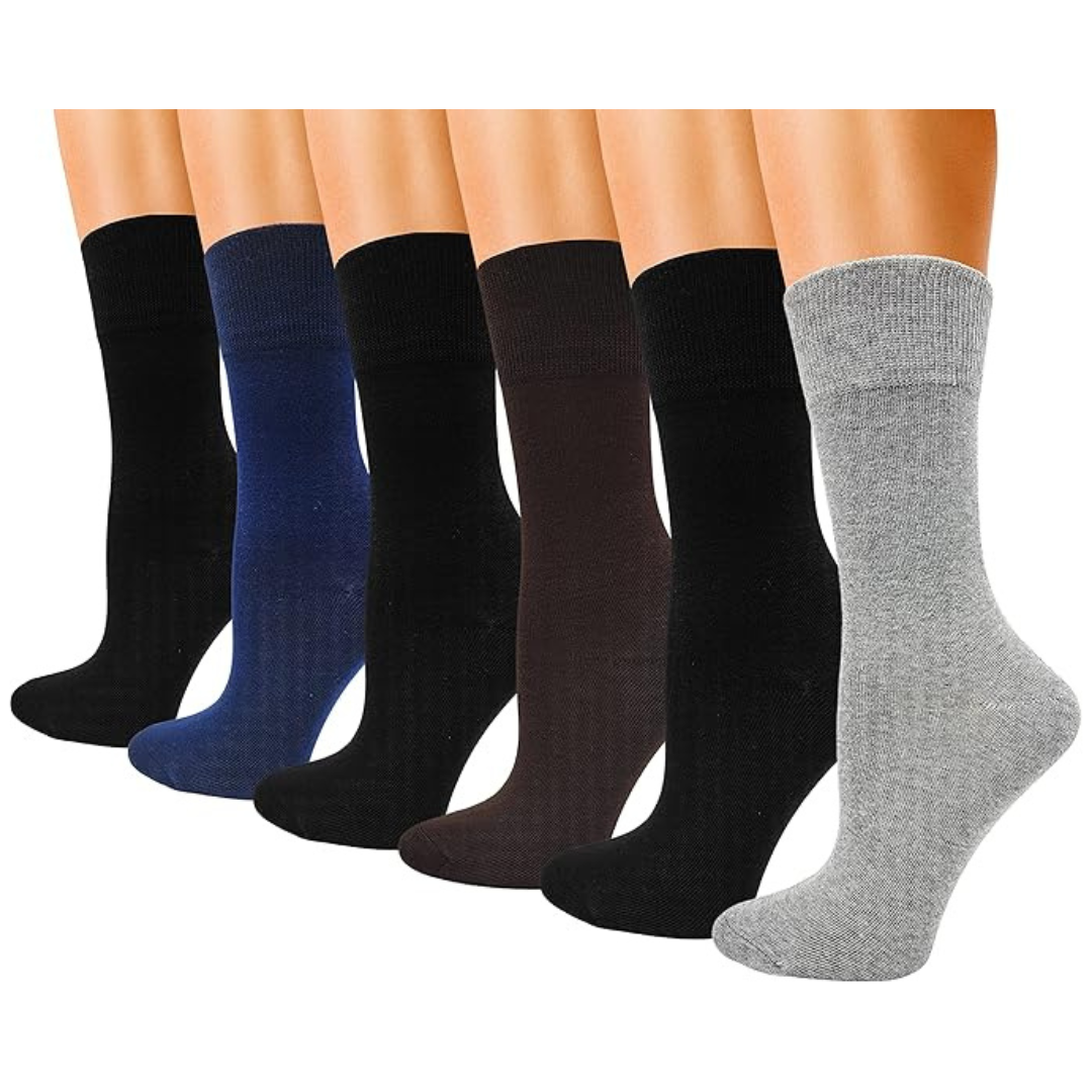 6-Pair Women's Soft Bamboo Rayon Viscose Dress Socks