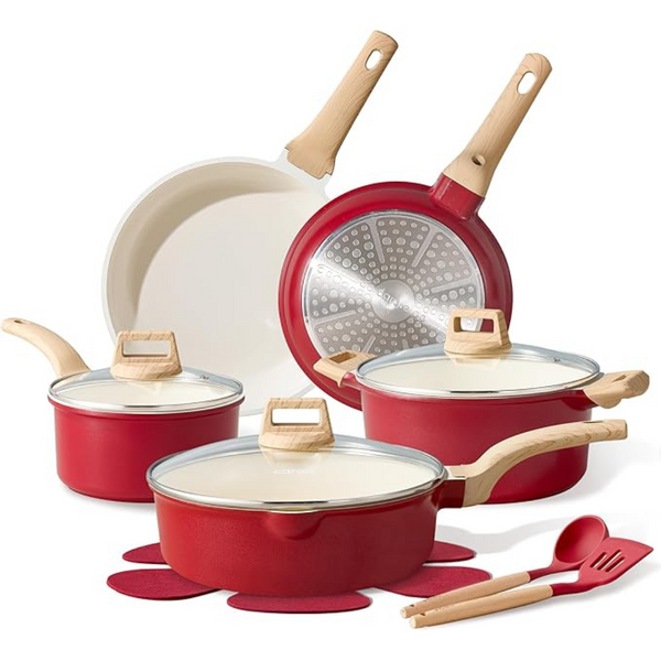 14-Piece Carote Nonstick Pots and Pans Ceramic Cookware Set