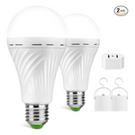 2-Pack Rechargeable Emergency Battery Backup LED Light Bulbs