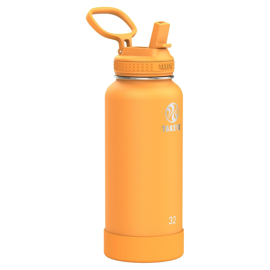 32 oz Vacuum Insulated Stainless Steel Water Bottle with Straw Lid