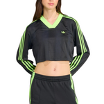 adidas Women's Adicolor Soccer Jacquard Crop Long-Sleeve Top (2 Colors)