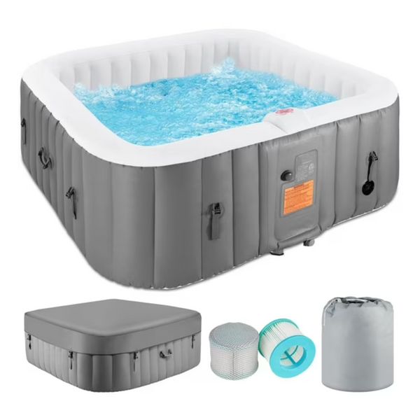 73" 4-6 Person Segmart Outdoor Inflatable Hot Tub Spa With Control Panel
