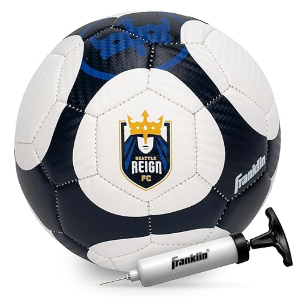 Franklin Sports NWSL Seattle Reign Soccer Ball With Air Pump
