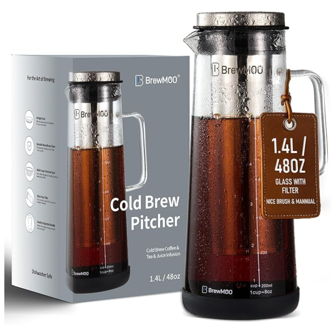 1.4L Airtight Cold Brew Coffee Maker Pitcher