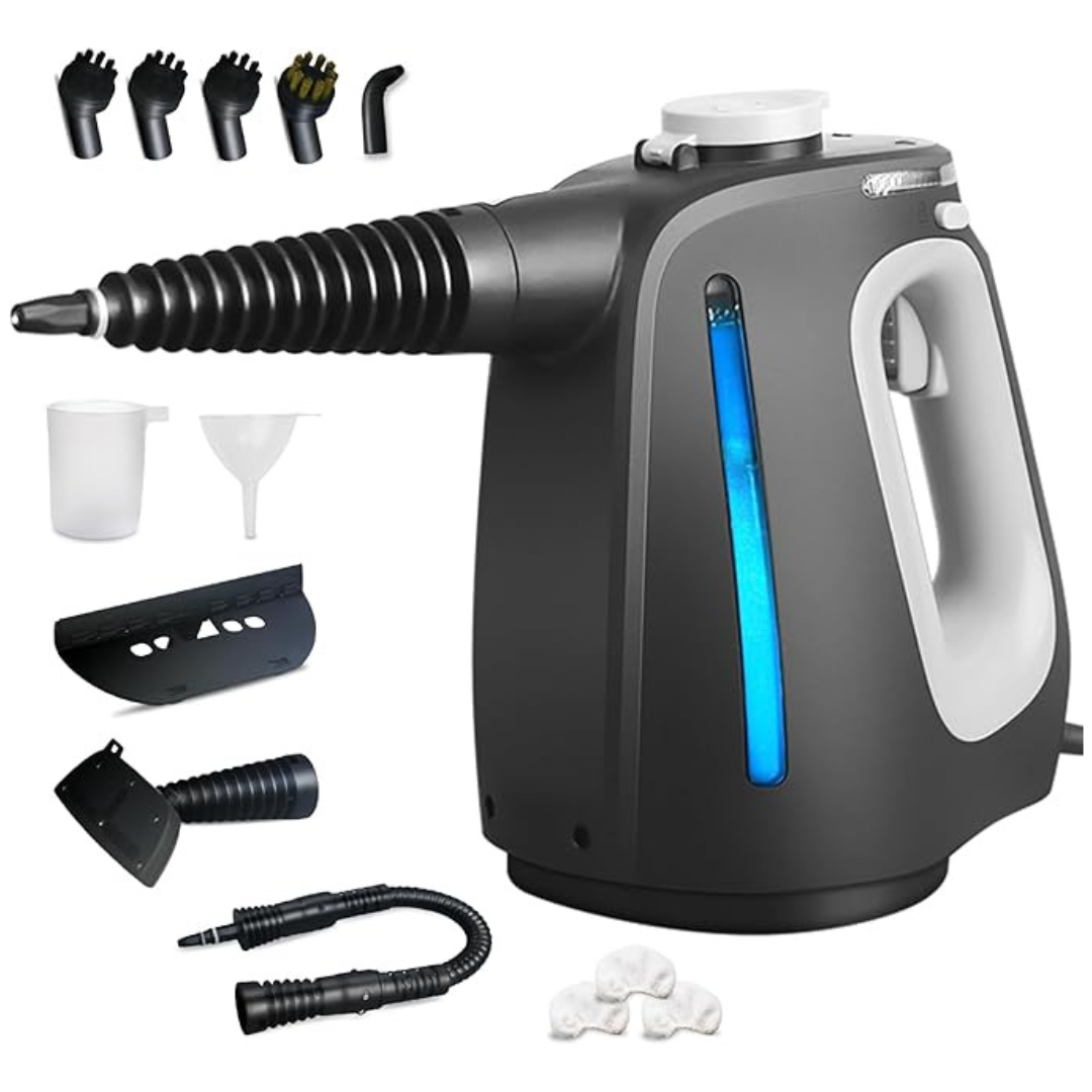 1350W Pressurized Handheld Steam Cleaner W/Accessories & Safety Lock