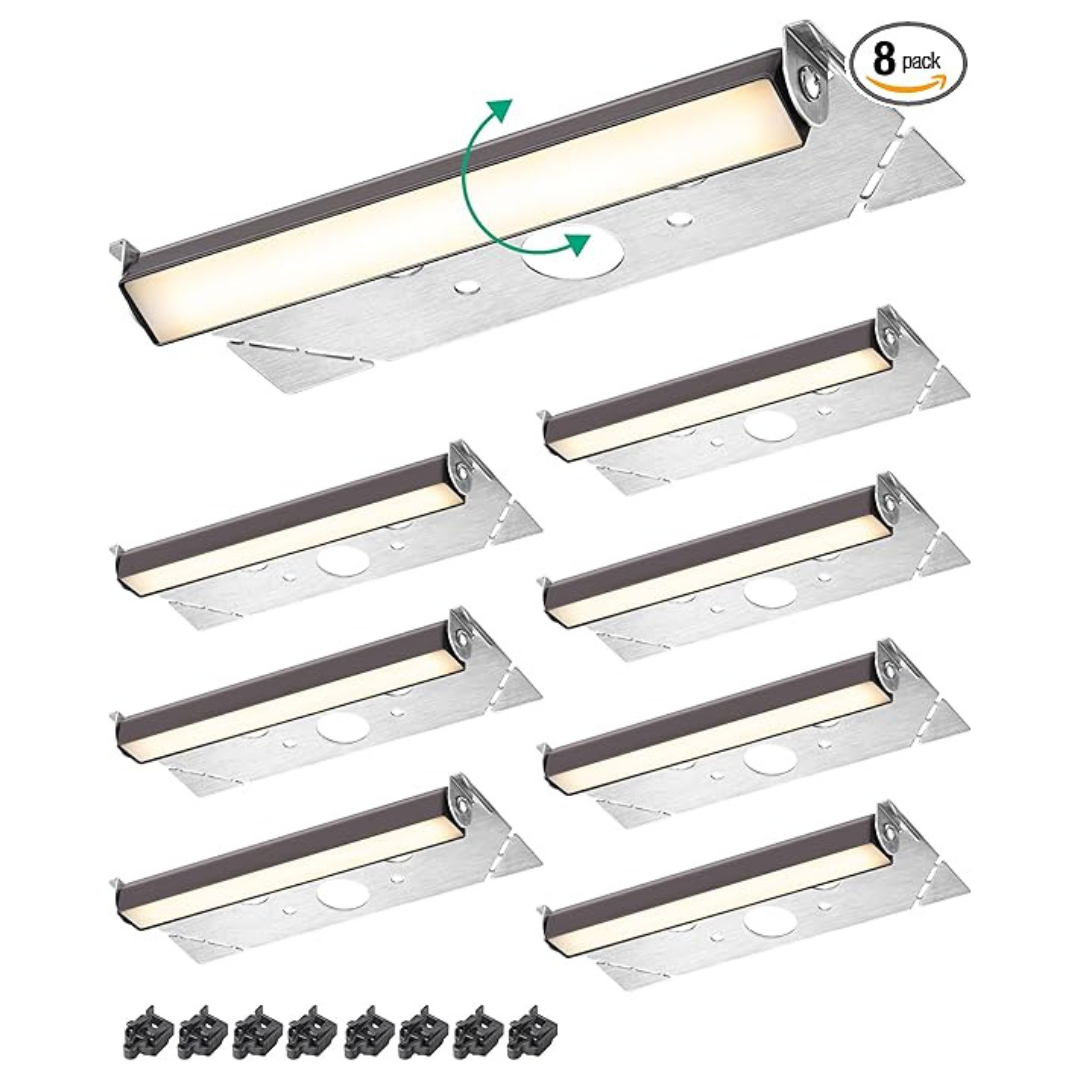 8-Piece 7" Electric 270 deg. Rotating Retaining Wall Step Lights
